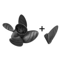 4-Bladed Piranha Boat Propeller with HB4-99 Hub – Piranha Propellers